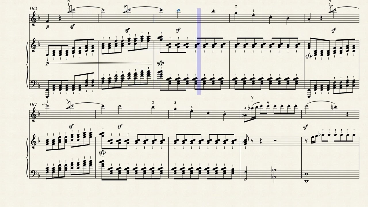 cut ver. beethoven spring sonata 1st. accompaniment