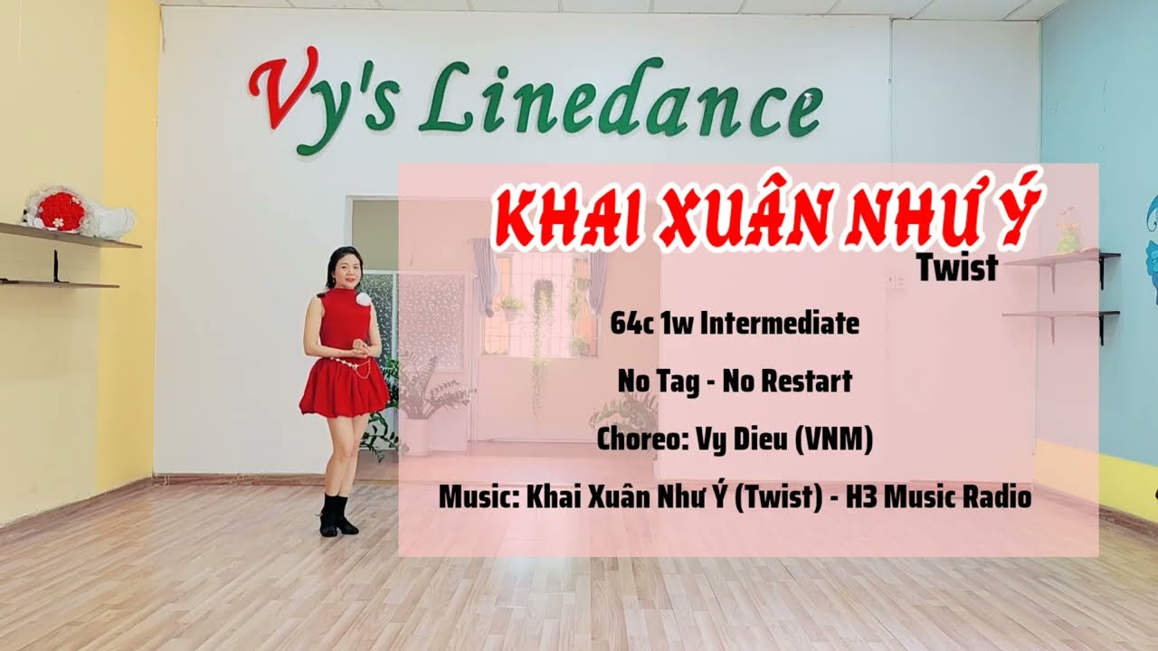 [Xuân 2026] Hướng Dẫn Khai Xuân Như Ý Line Dance l Bài Nhảy Mẫu Dưới Video #vylinedance #xuan #tet