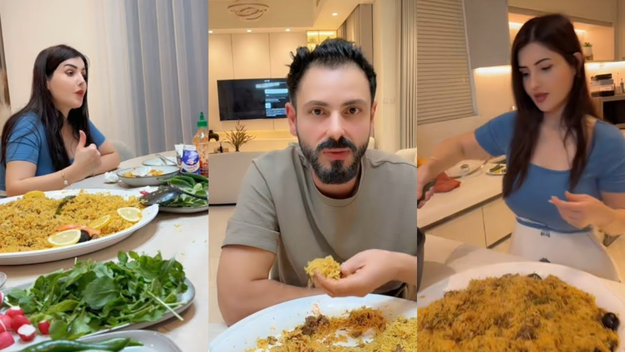 نور وعصام 🔥  نوشه جهزت أطيب كبسة خرافية بالشحمة واللحمة وجهزنا ونتعشى