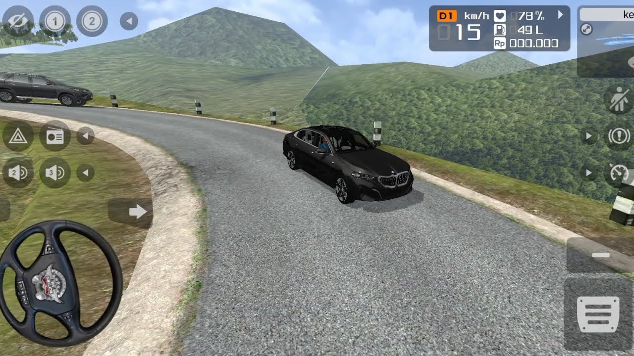 BMW X3 Drive on mountain road in bus simulator Indonesia 🎮 Game 