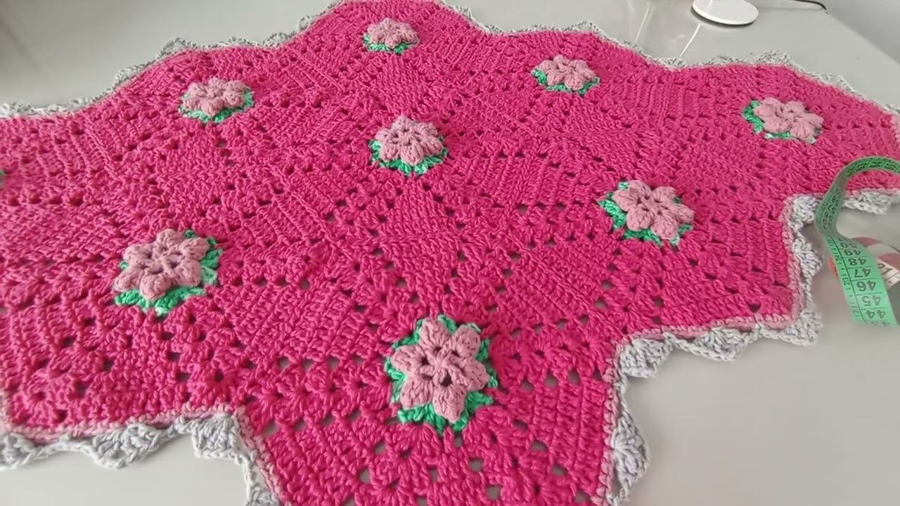 Centro de mesa com Square #crochet #croche 🧶🧉🇧🇷