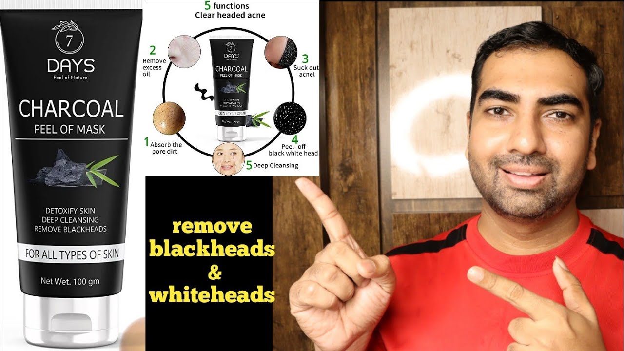 7 Days Charcoal Peel Off Mask remove blackheads & whiteheads | deep skin purifying cleansing