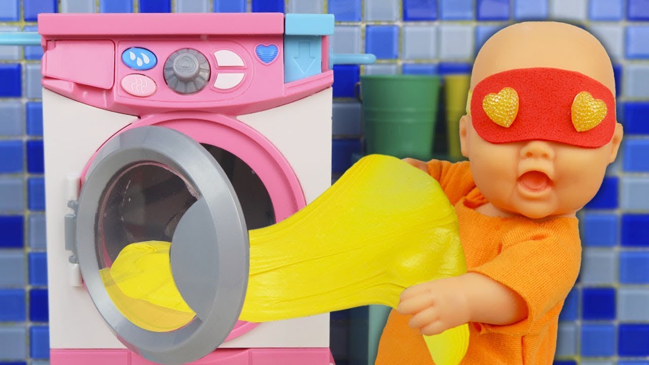 FAZENDO SLIME NA MÁQUINA DE LAVAR!