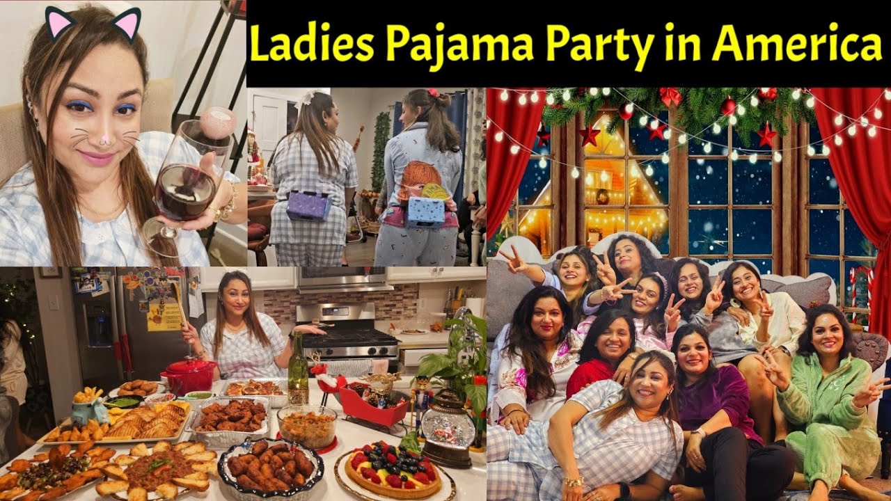 Ladies Kitty Party!Funny game video!Pajama Theme Kitty Party!Kitty Party in America!Party Vlog!USA!