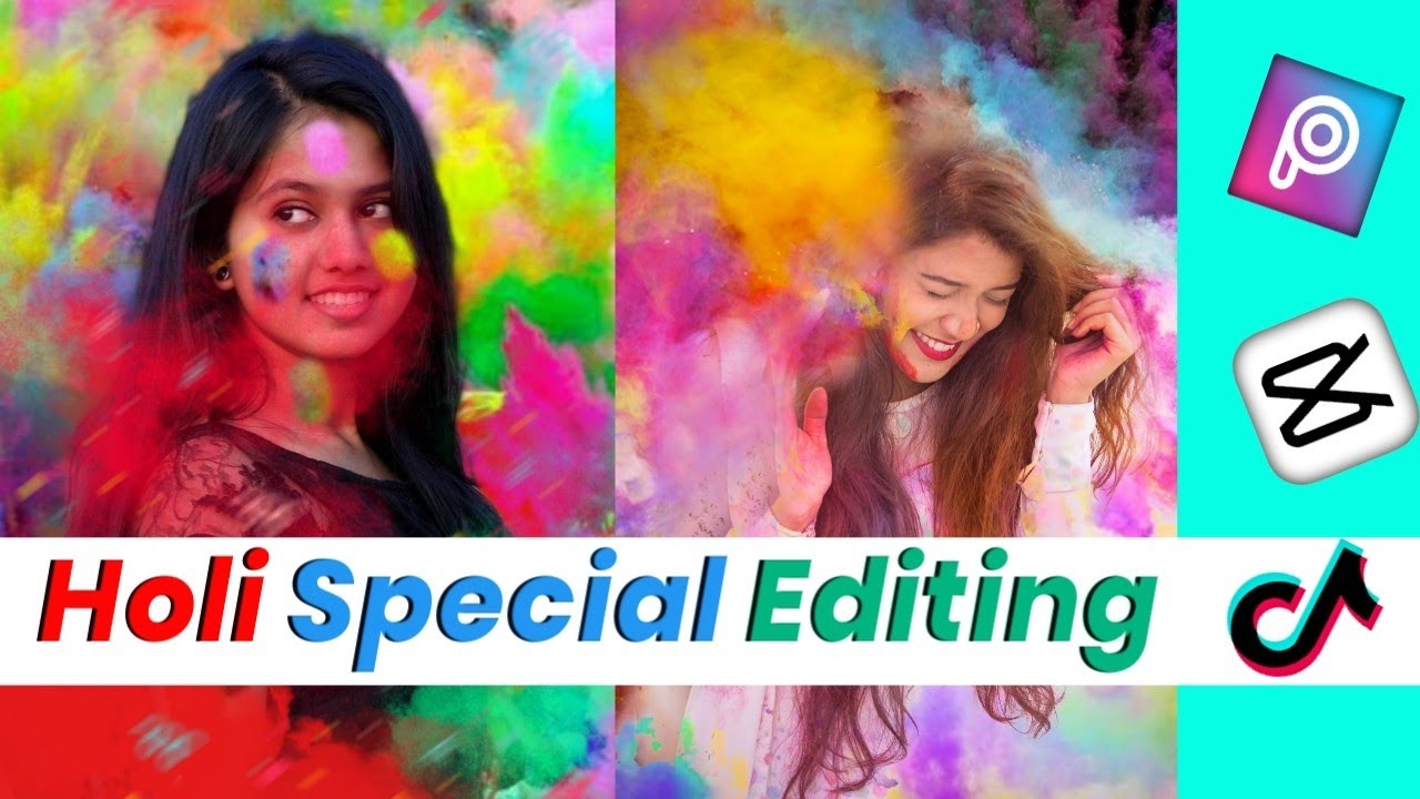 Holi photo  editing || Holi special tiktok tutorial || Happy holi 2022