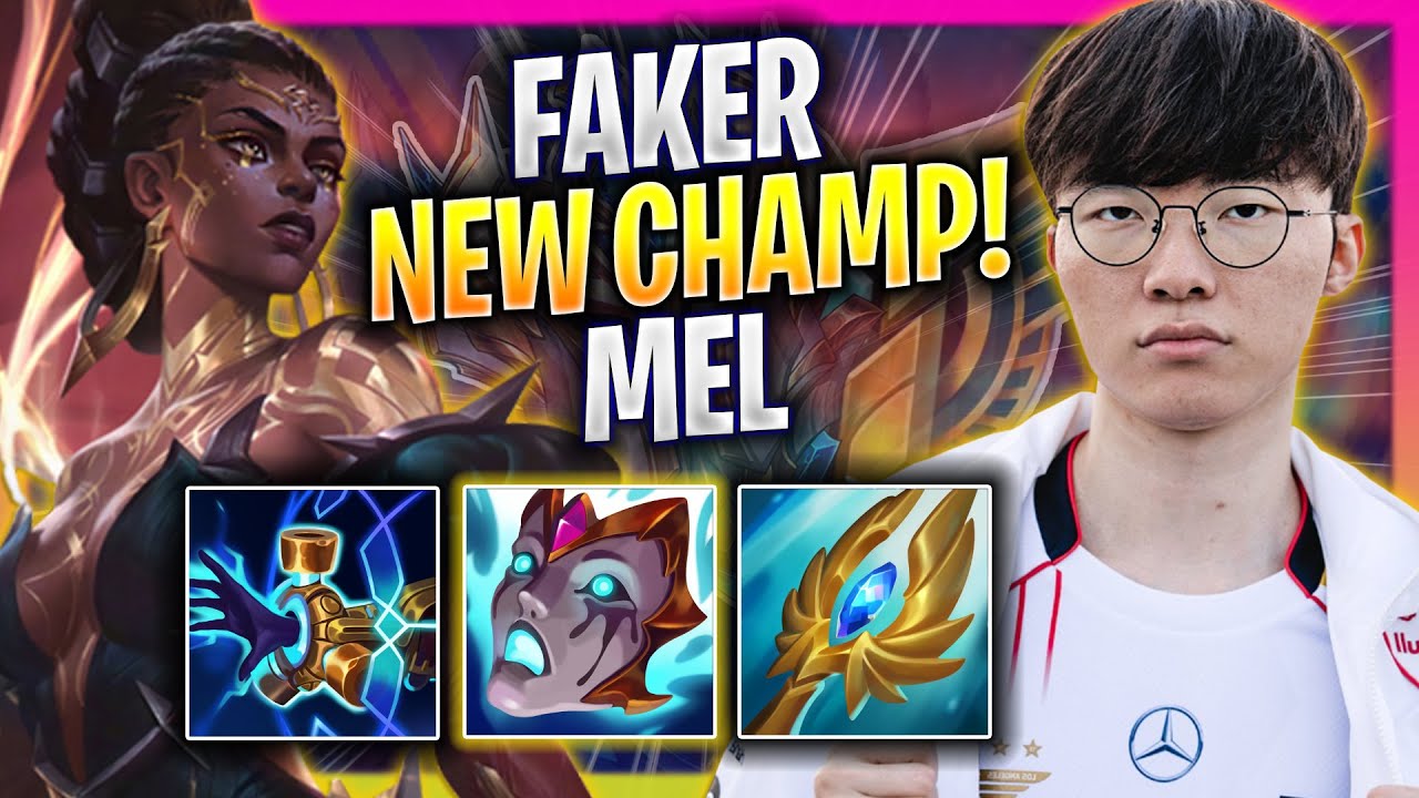 FAKER TESTING FIRST TIME MEL! *NEW CHAMPION* - T1 Faker Plays Mel MID vs Sett! | Season 2025