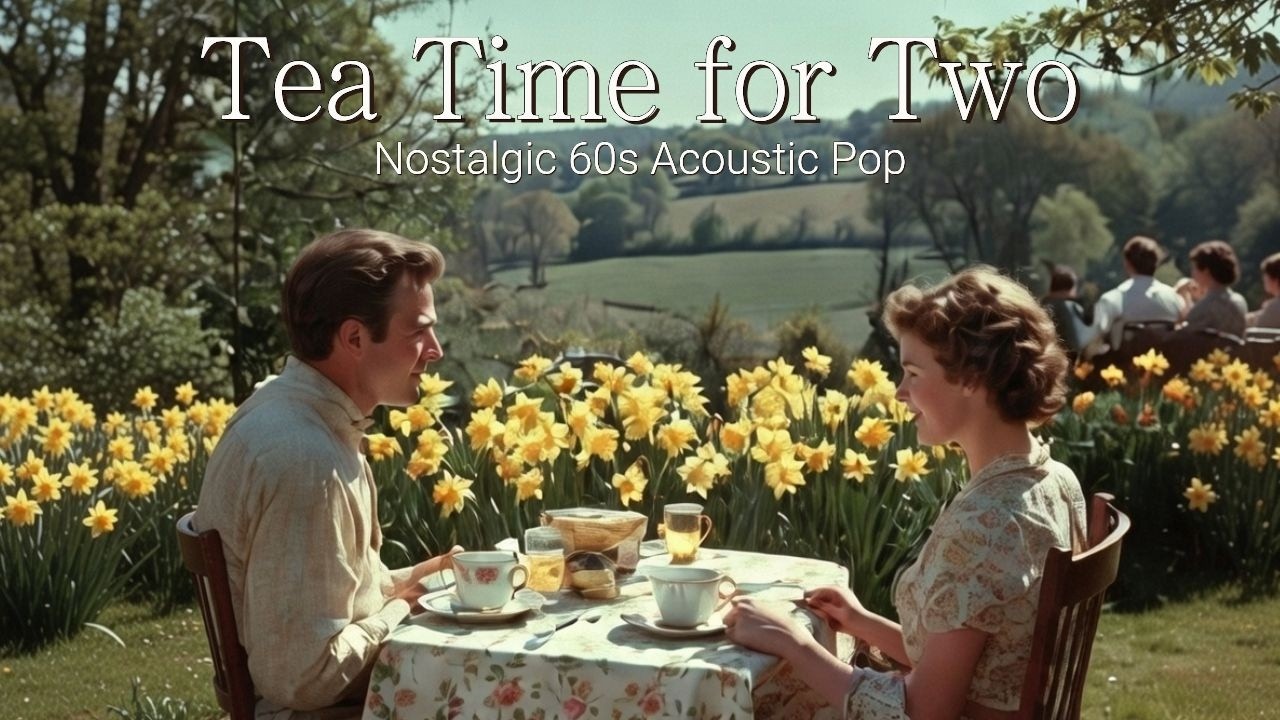 Tea Time for Two 1960s Oldies ☕ Soft Acoustic Folk Pop (Spring Garden & Memories)