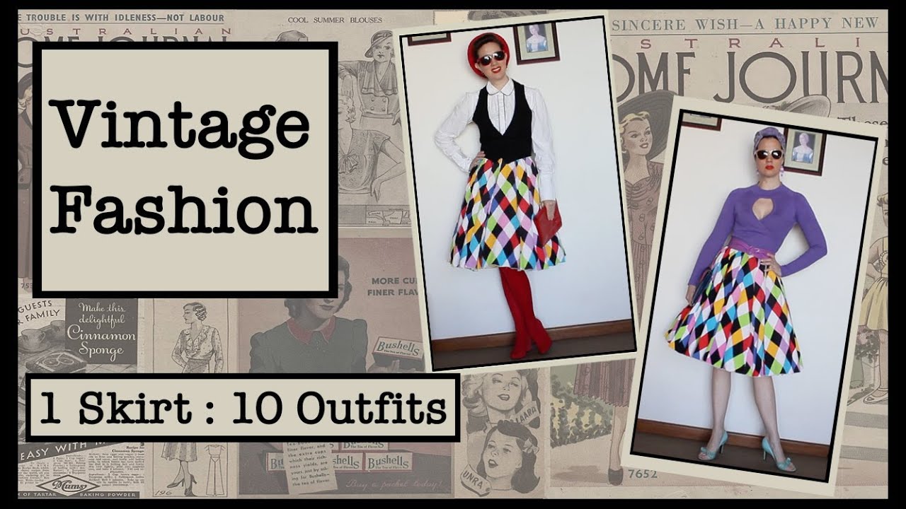1 Skirt : 10 Vintage style outfits