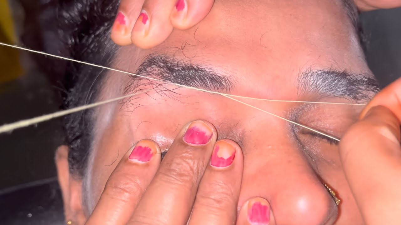 Threading problematic eyebrows 