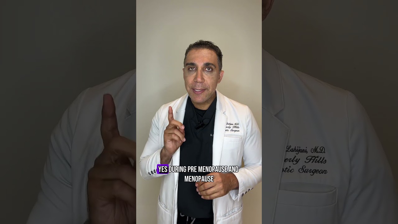 Does your breast tissue increase before and after menopause? 