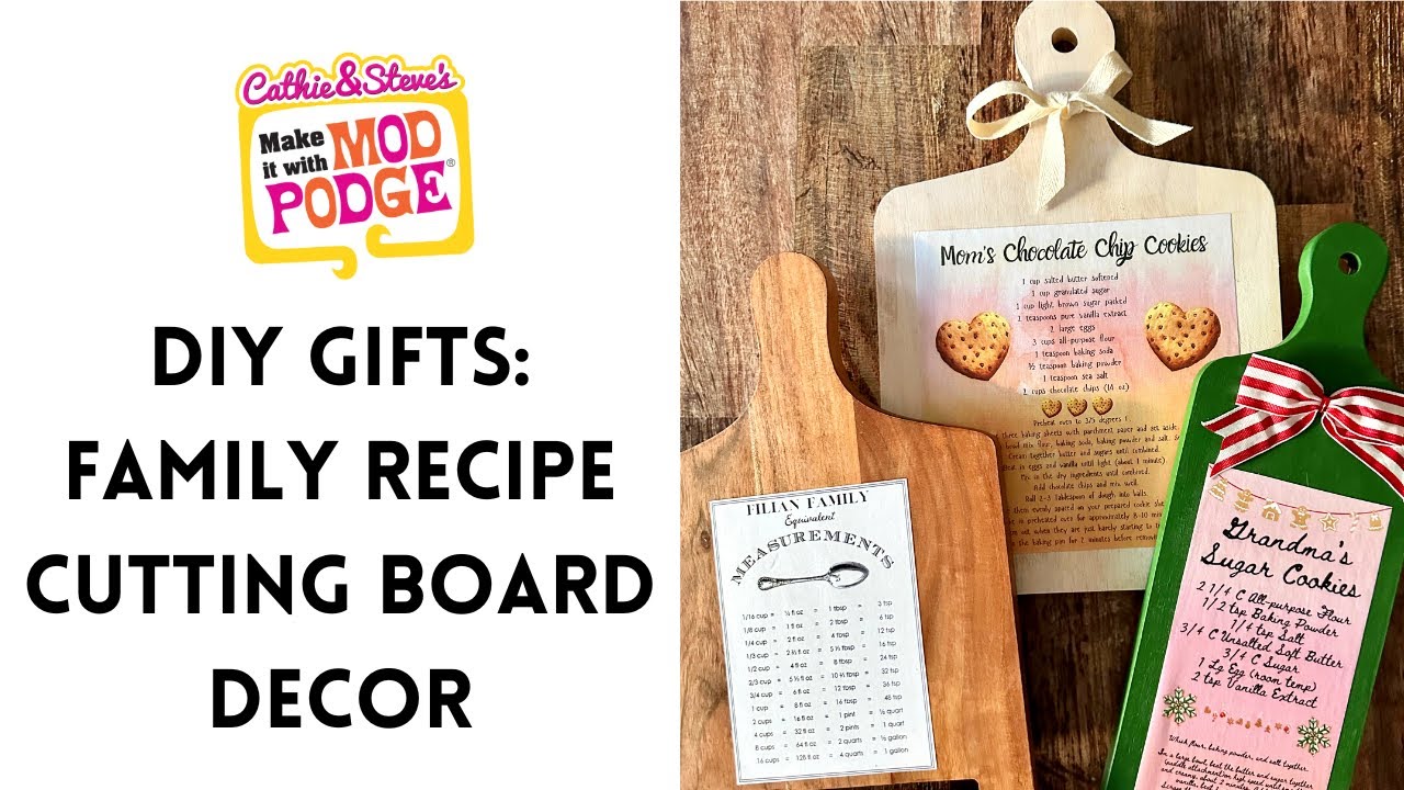 Family Recipe Cutting Board Decor