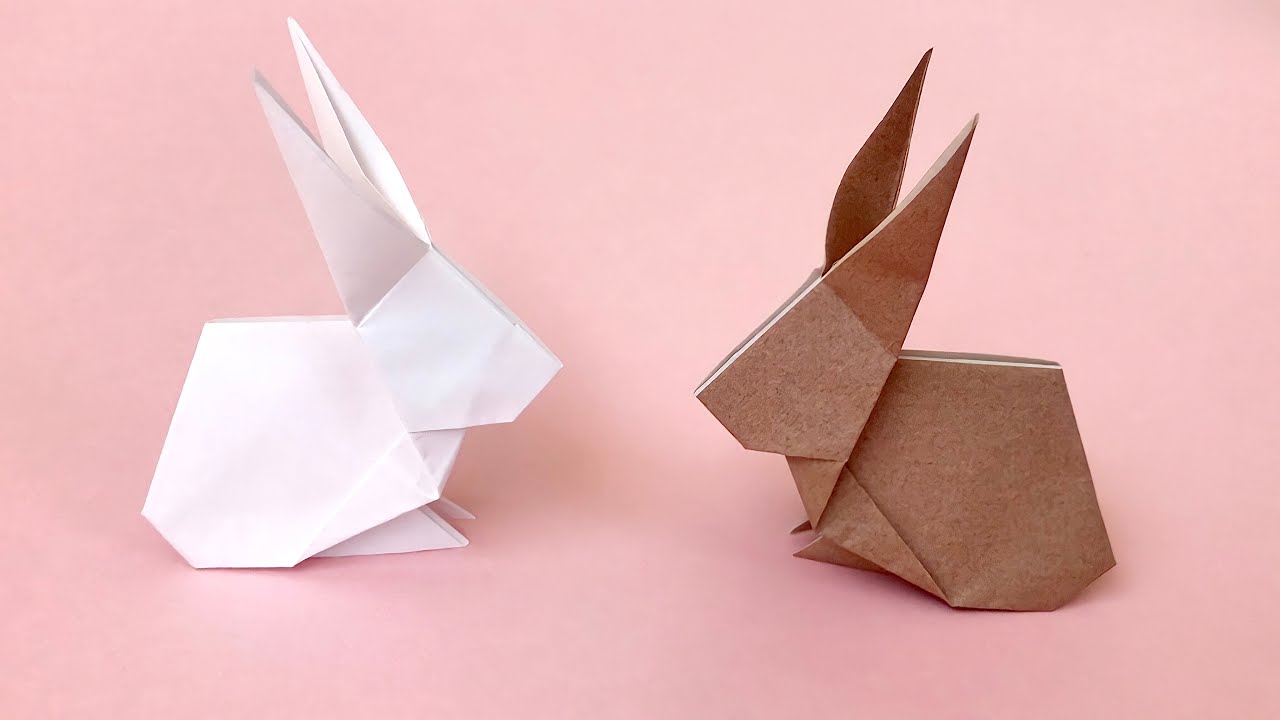 【折り紙】立体 ウサギの折り方 Origami Rabbit Paper Craft DIY