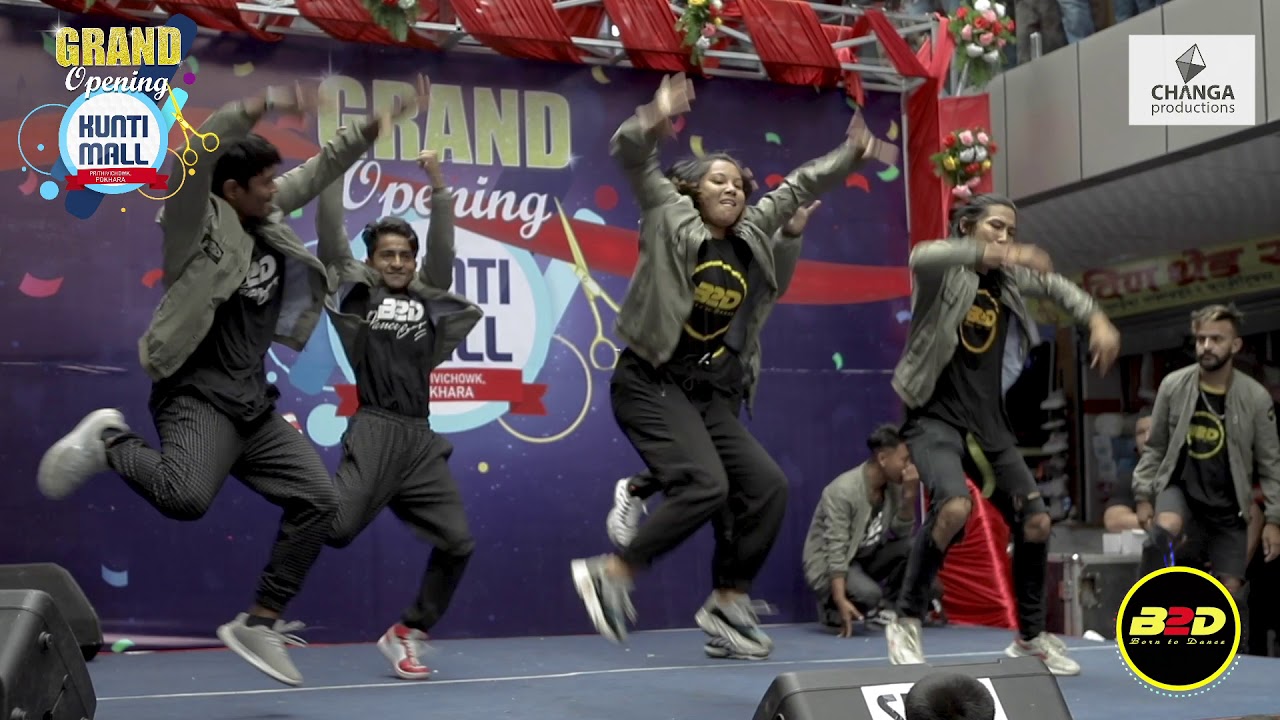 B2D Dance Crew performance at Kunti Mall Pokhara Grand Opening| Thakri Cholo | Zingaat | Double Maya