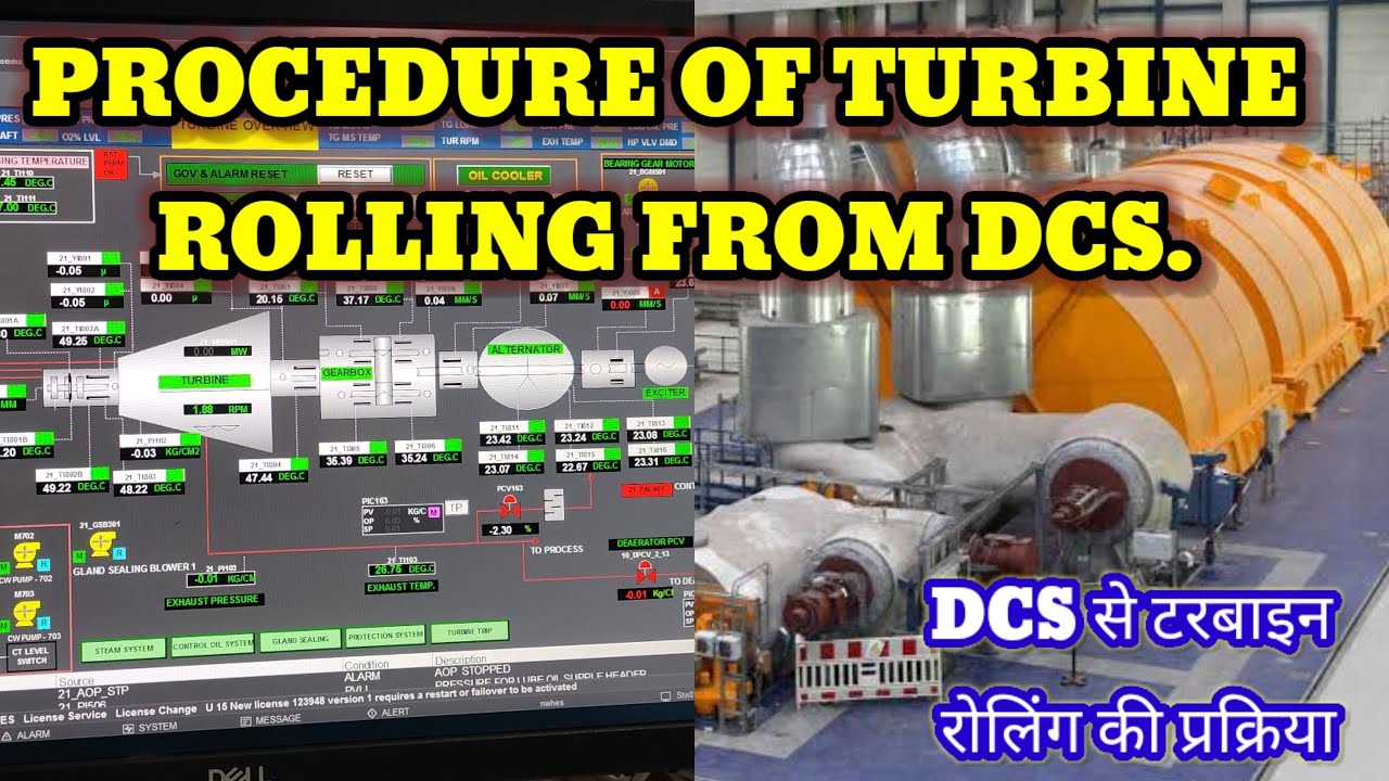 turbine dcs||turbine rolling process from dcs||back pressure turbine rolling in dcs||Siemens turbine