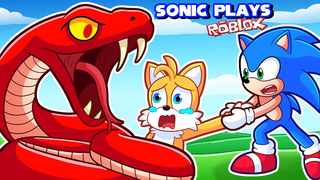 🦔 ESCAPE CREEPY SNAKE! [SCARY GAME] | Sonic Plays Roblox Giant Snake Obby