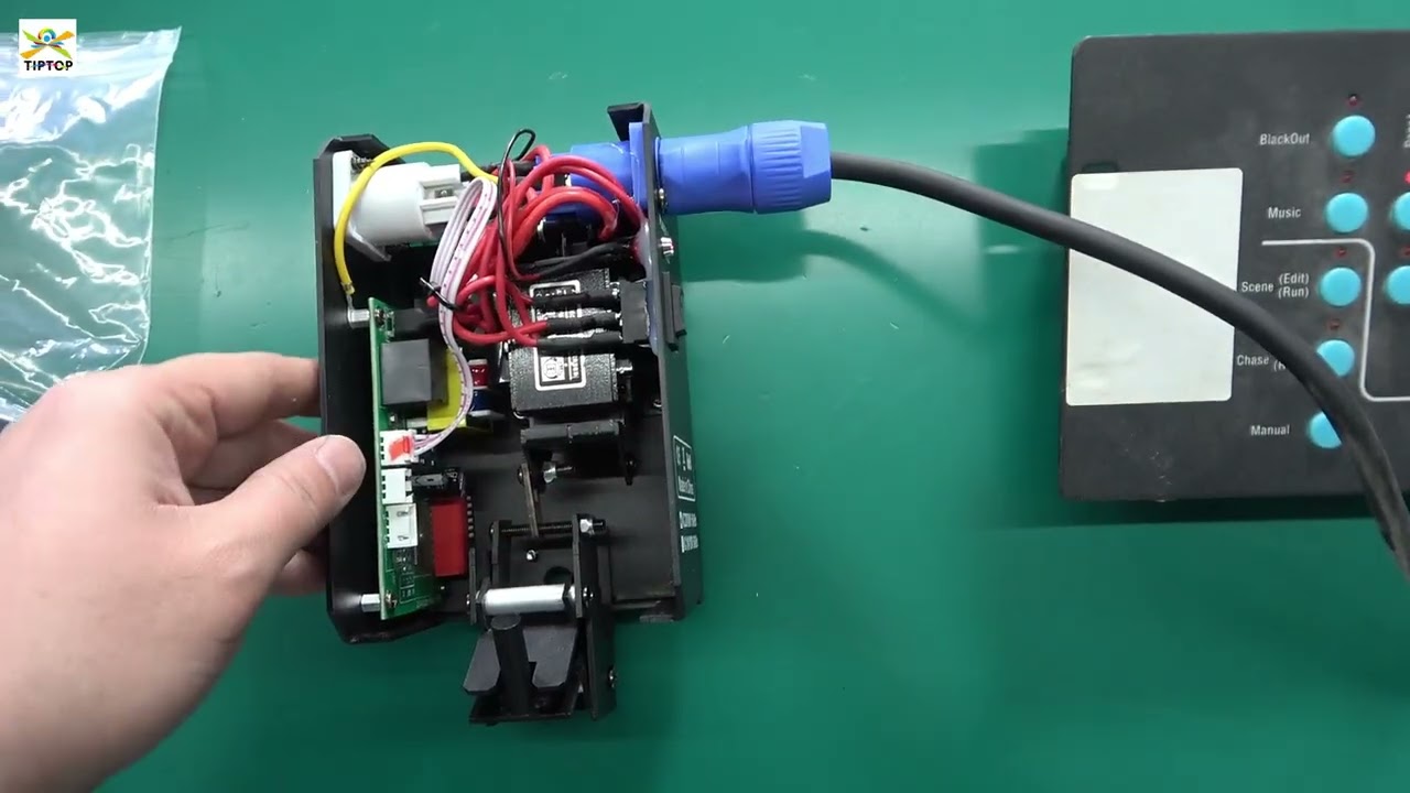 TIPTOP Curtain Drop Controller How to Repair and Testing under DMX Power Control Mode