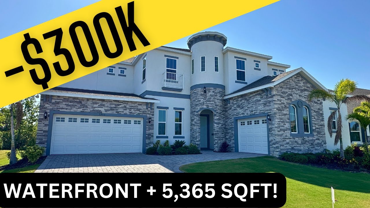 Inside 2 Apollo Beach Waterfront New Construction Homes For Sale with Recent Price Reductions!