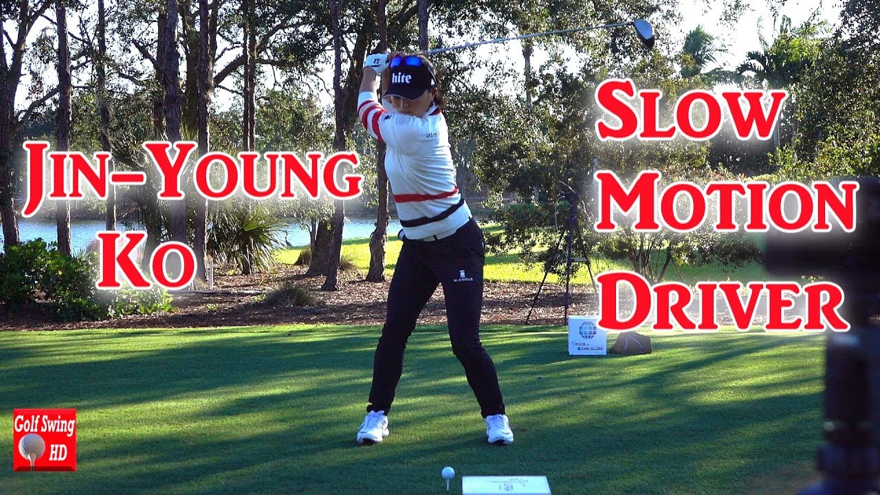 JIN YOUNG KO SLOW MOTION FACE ON DRIVER GOLF SWING CME 2017 1080 HD