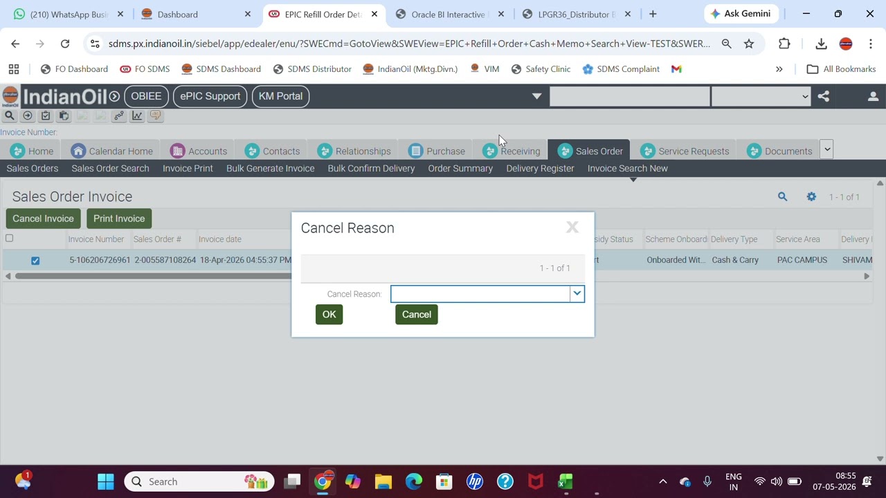 How to cancel old bookings in SDMS