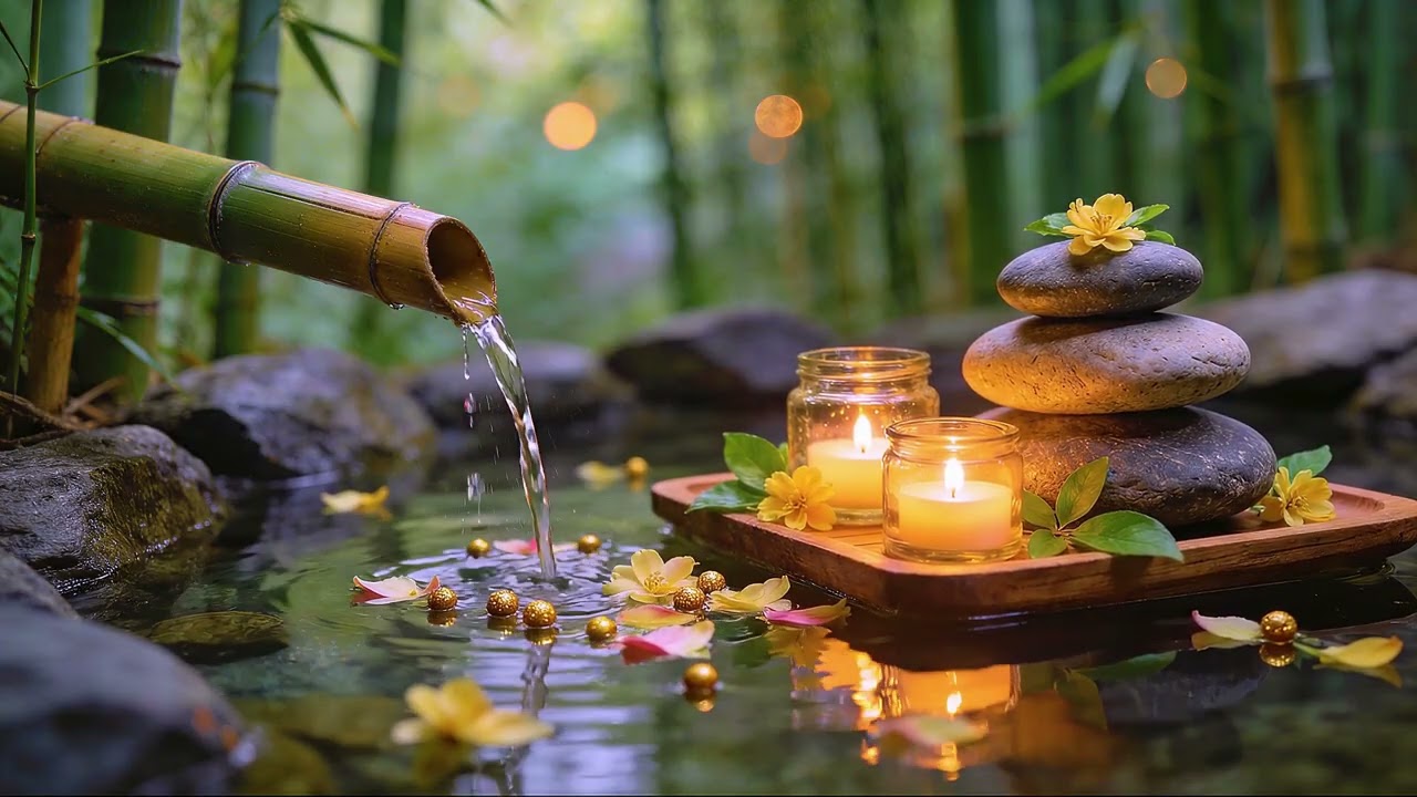 The Sound of Bamboo Water in a Zen Garden | Spa Music for Relaxation & Meditation”