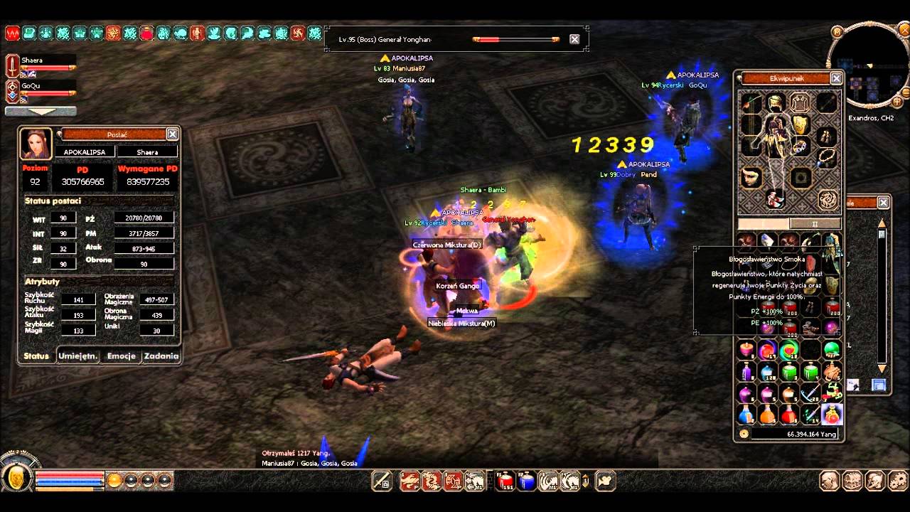Shaera, szamanka smok vs Generał Yonghan [Metin2, Exandros] HD!