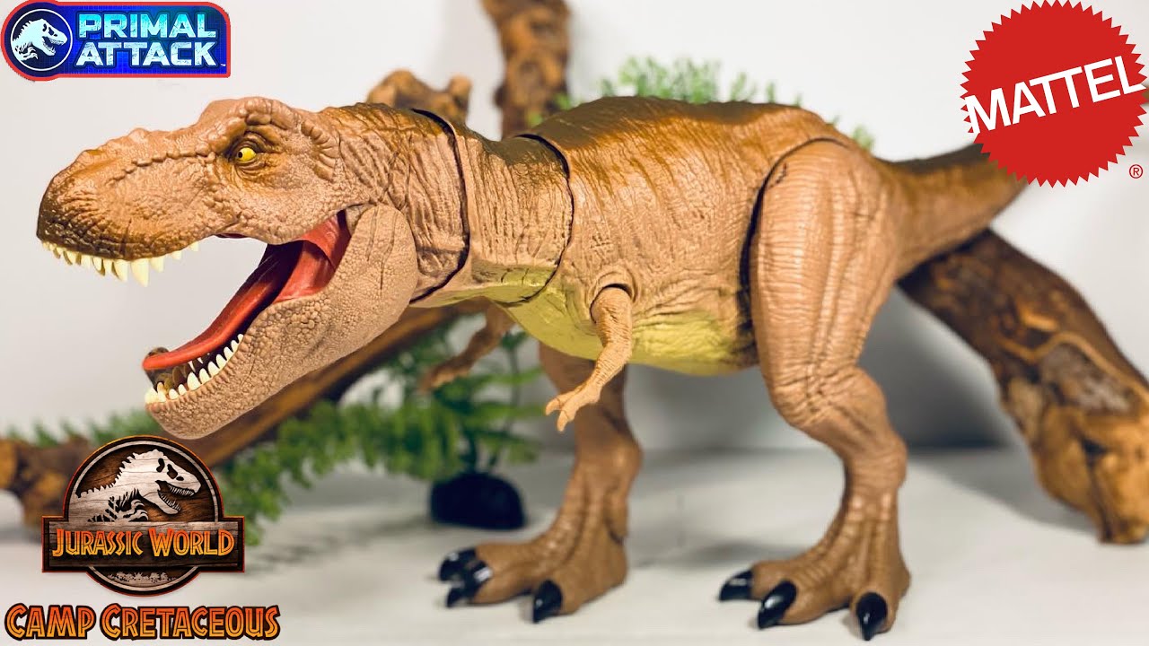 Mattel Camp Cretaceous Epic Roarin’ Tyrannosaurus rex Review!! Jurassic World