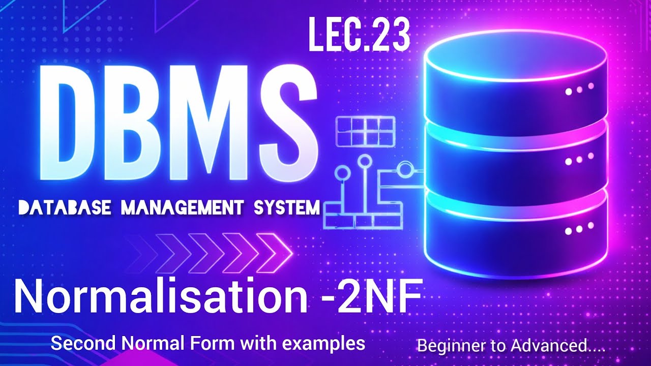 2NF in DBMS Explained with Easy Examples | Second Normal Form (2NF) Tutorial in Hindi | Lec.23