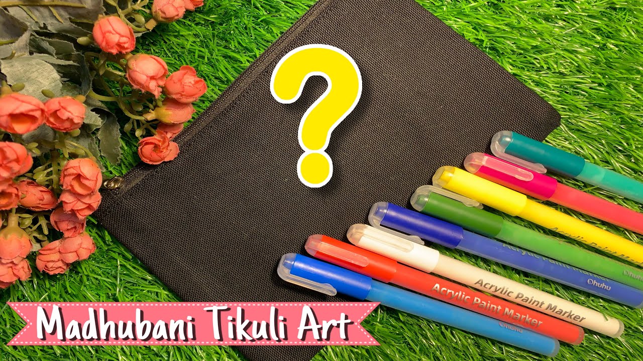 Madhubani Tikuli Art || DIY 🥰|| Pencil Pouch
