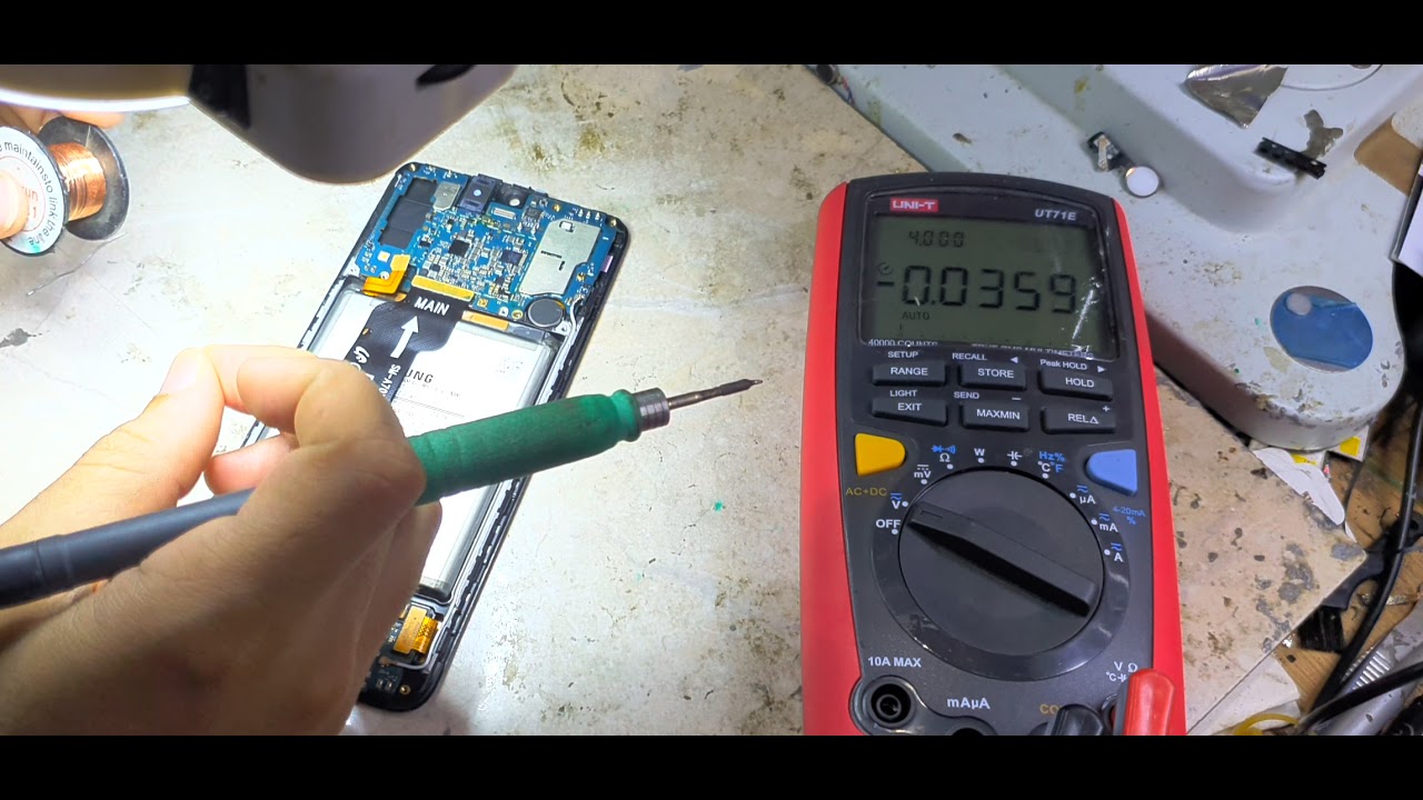 خطوات اصلاح سامسونج A70  لا يشحن والسبب عطل شائع .  repair Samsung A70 no charger