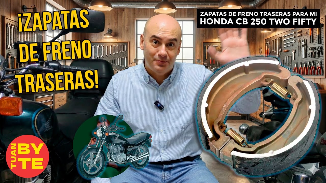 ¡Mejora la Frenada! Cómo cambiar Zapatas 👟 de Freno de Tambor Trasero de mi HONDA CB250 TwoFifty 🏍️
