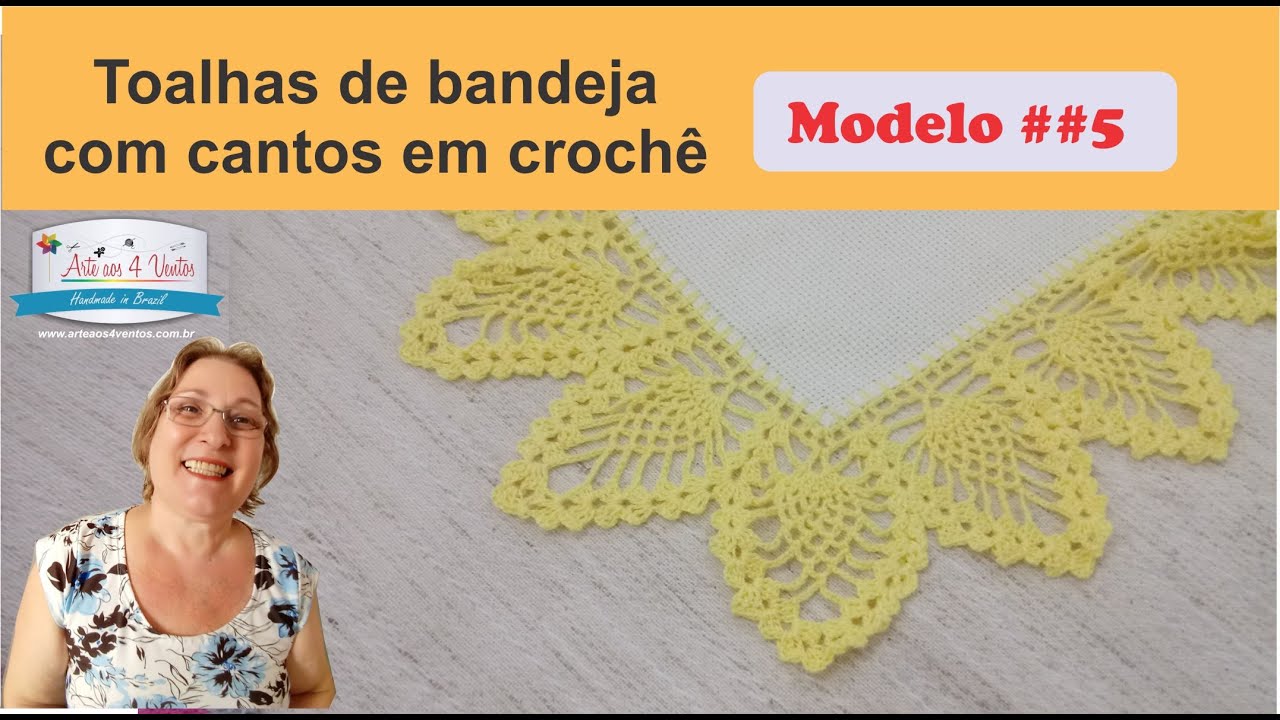 TOALHAS DE BANDEJA (2019)😍 - MOD ##5 - NIVEL AVANÇADO - AULA DE CROCHÊ PASSO A PASSO