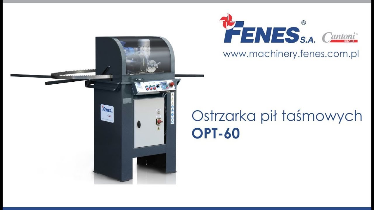 Ostrzarka pił taśmowych FENES OPT-60, ostrzałka, borazon, piły do drewna
