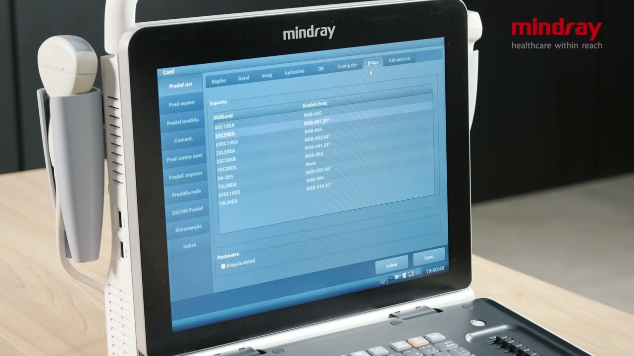 MINDRAY - ULTRASSOM - Z50 | CONFIGURAÇÕES