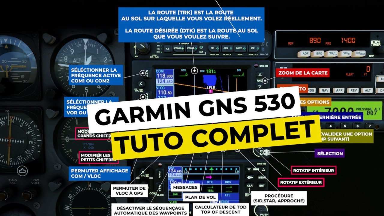 Tutoriel complet du Garmin GNS 530 pour MSFS 2020