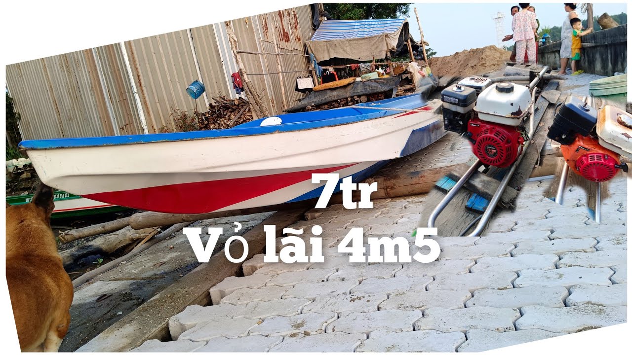 Bán vỏ lãi cano 4m5 máy xăng giá rẻ LH 0344441458