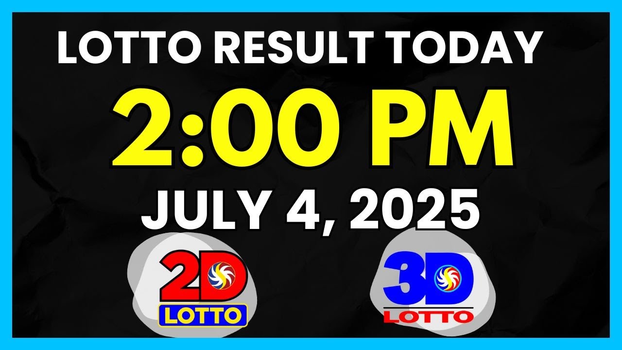 Lotto Result Today 2PM July 4, 2025 Swertres EZ2 PCSO Lotto Draw