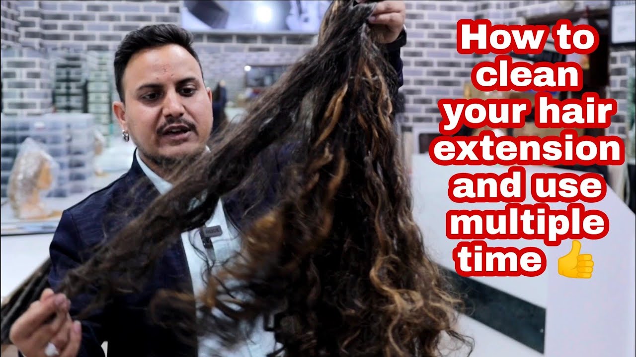 How to clean hair extension/ how to manage hair extension / how to do tangaled free hair extension