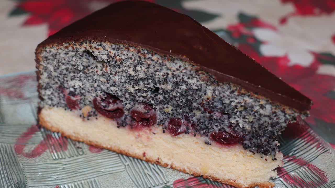 JEDNOSTAVNA VOĆNA TORTA SA VIŠNJAMA I MAKOM