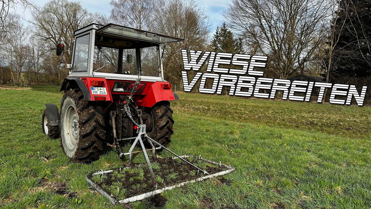 Wiese schleppen - Walze reparieren - Mantis Gartenfräse