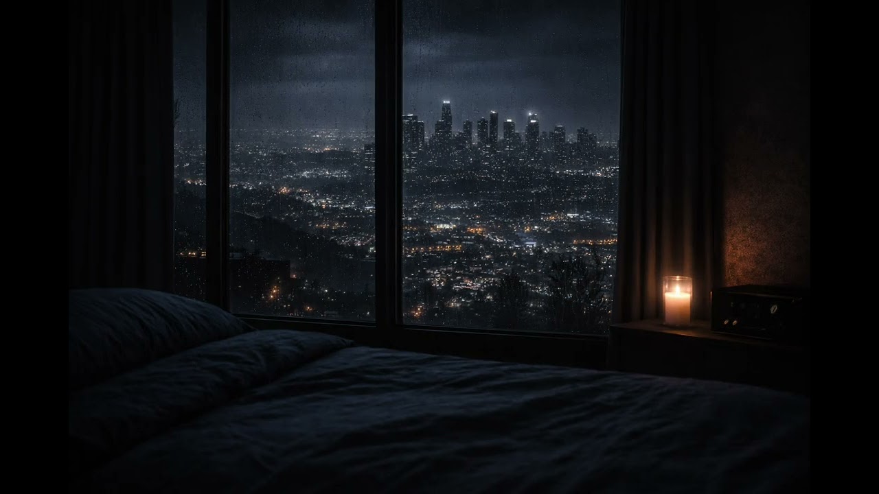 Almost Silent Night Sound for Deep Sleep | Los Angeles | 8 Hours