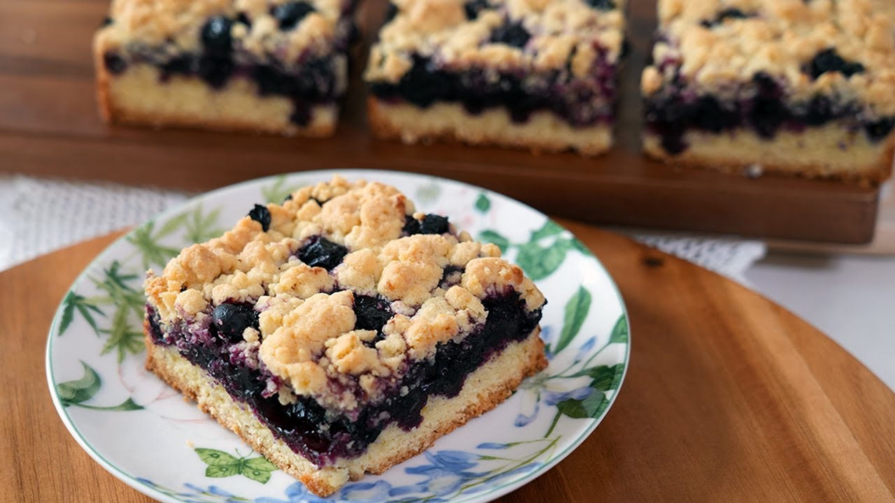 초보도 OK! 달콤바삭 블루베리 크럼블 케이크 만들기 | Blueberry Crumble Cake