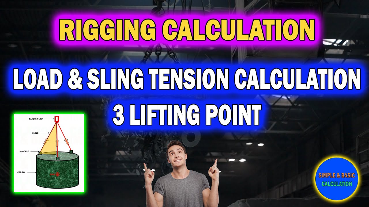 Rigging Calculation for 3 Lifting Point #lifting #rigging #crane #heavylifting