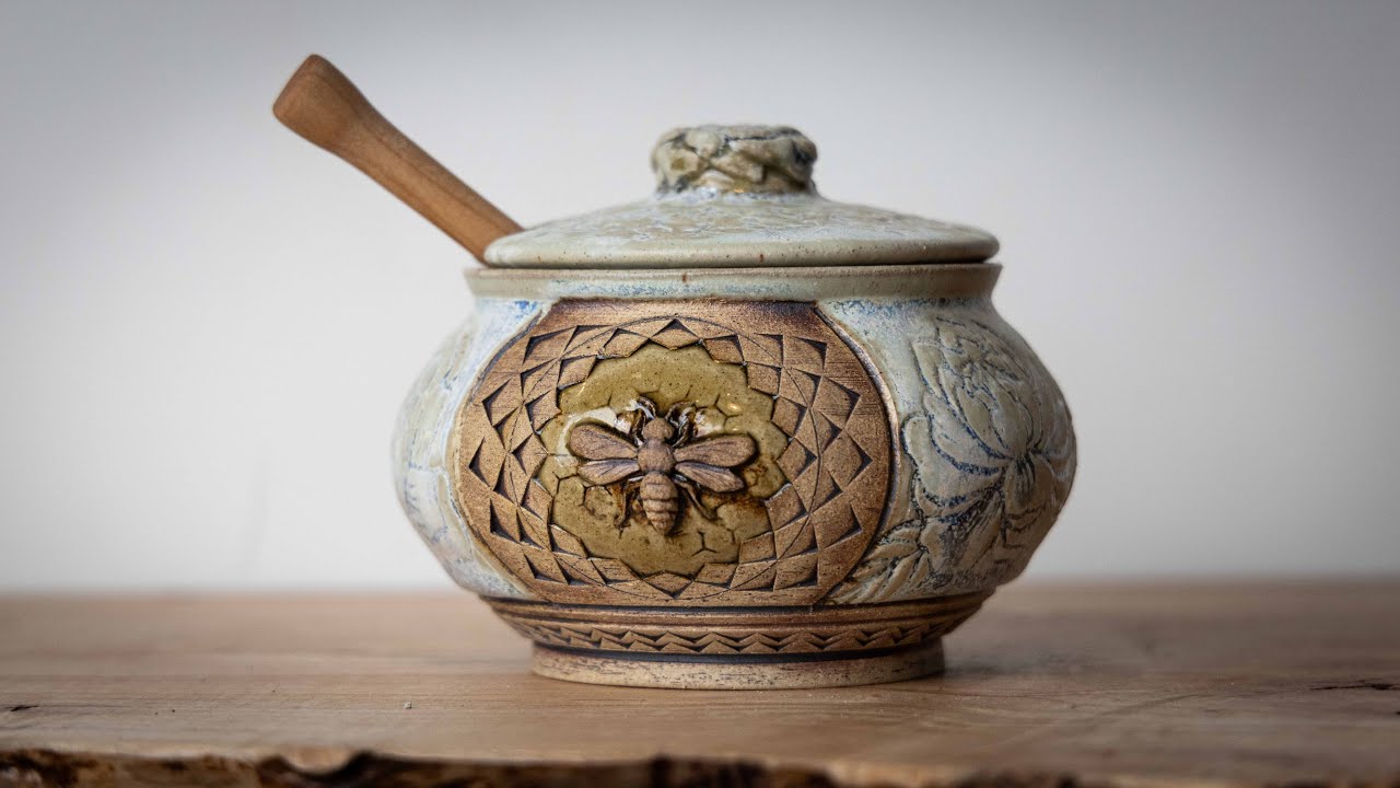 Making a Honey Pot 🐝 | Full Pottery Process |Wheel to Firing