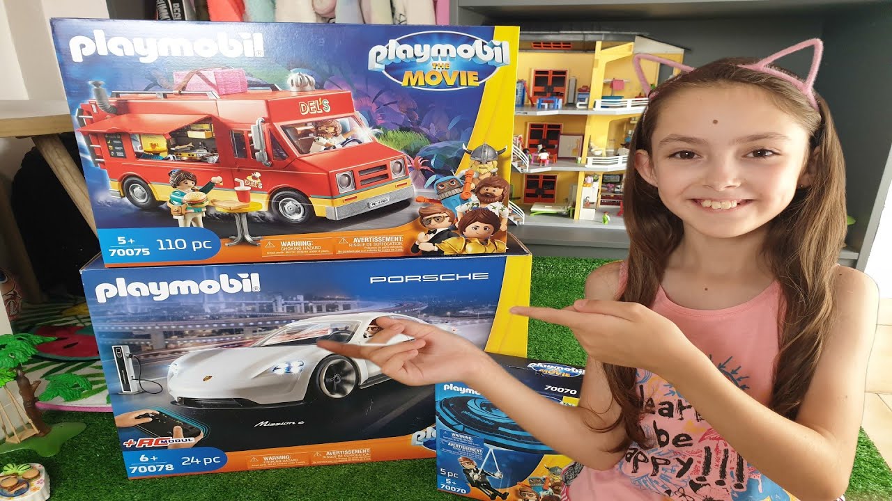 PLAYMOBIL UNBOXING - THE MOVIE - Porsche, Food truck, Parachute - Shannon Merveille
