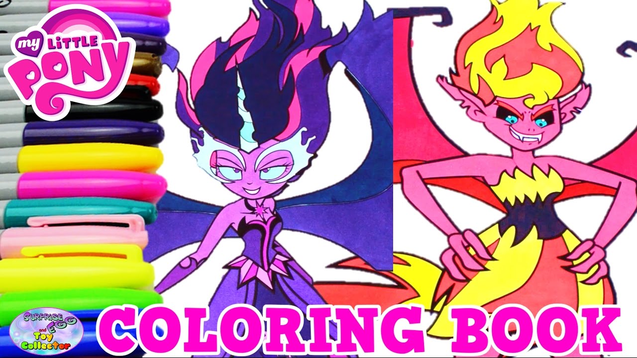 My Little Pony Coloring Book Equestria Girls Midnight Sparkle Surprise Egg and Toy Collector SETC