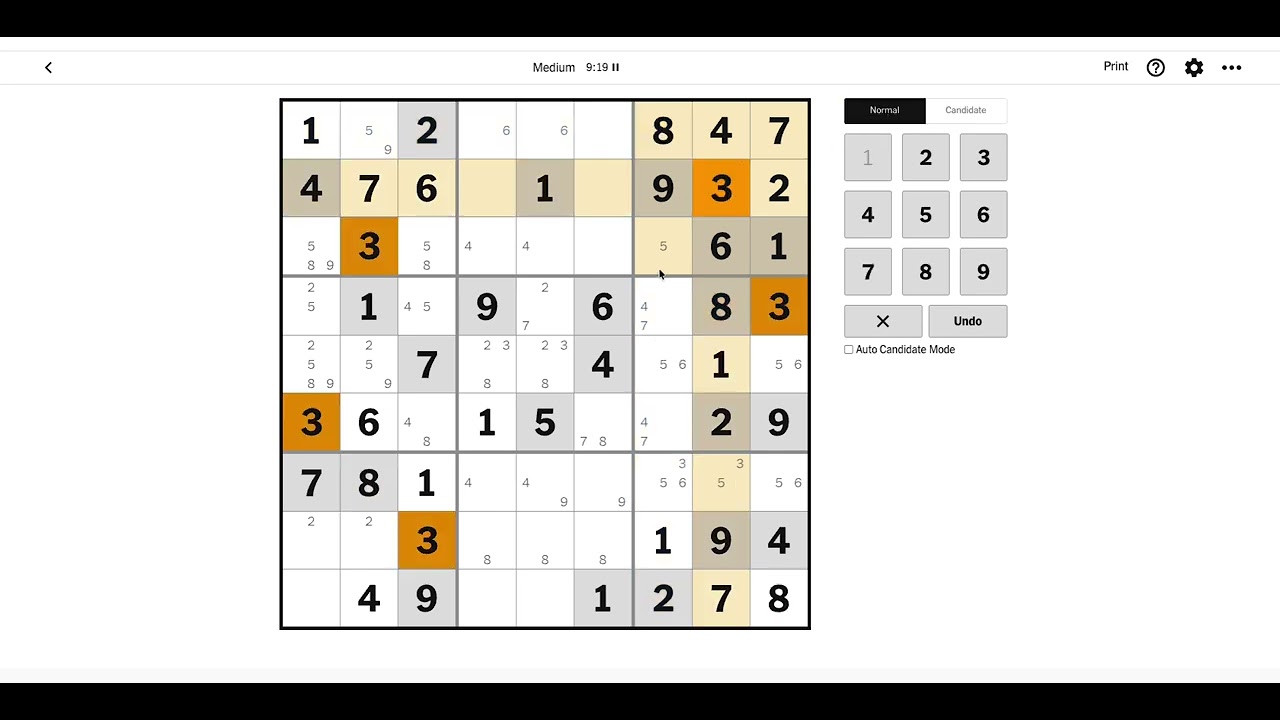 NYT Sudoku Medium Today Answer  | March 17, 2026