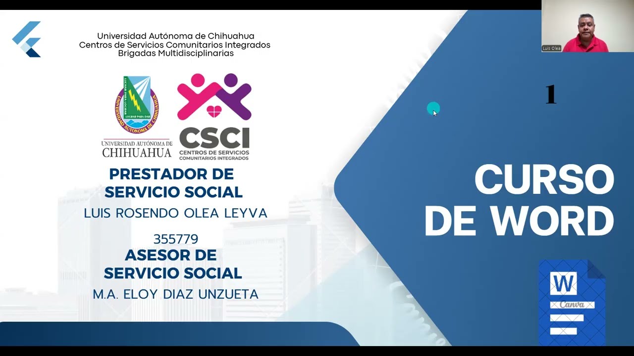 VIDEO TUTORIAL 1 DEL CURSO DE WORD