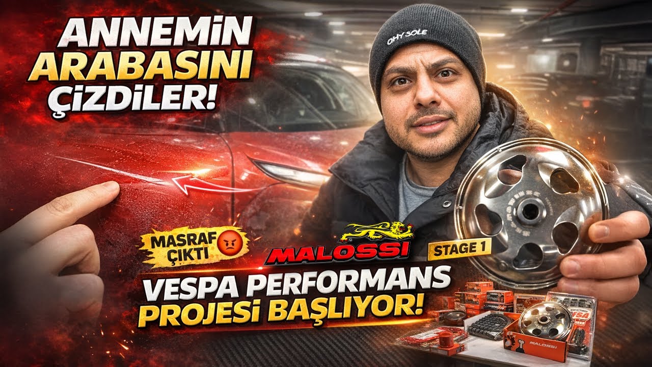 ANNEMİN ARABASINI ÇİZDİLER! 😡 | Vespa Modifiye Projesi BAŞLIYOR!