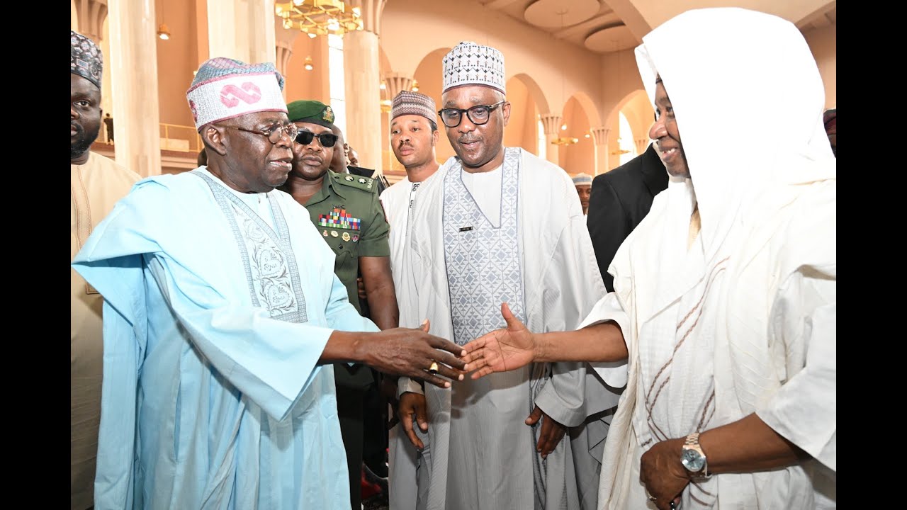 Nigeria @ 64: President Bola Tinubu attends Jumat Prayers at Abuja National Mosque