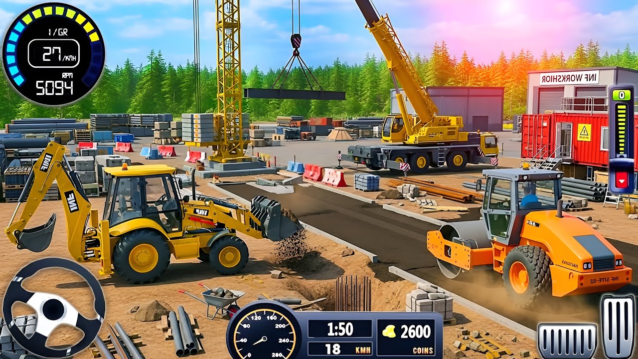 Highway City Road Builder Construction 2025 - Real Excavator Loading Simulator 3D - Android GamePlay